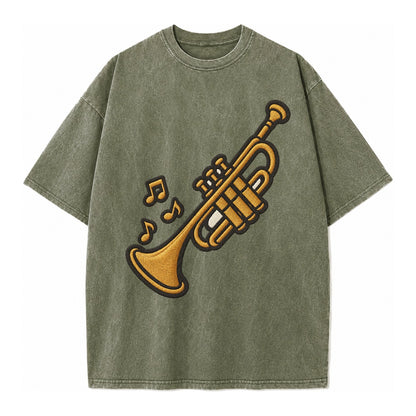Trumpet  - Vintage T-shirt – Army Green