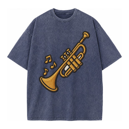 Trumpet  - Vintage T-shirt – Blue