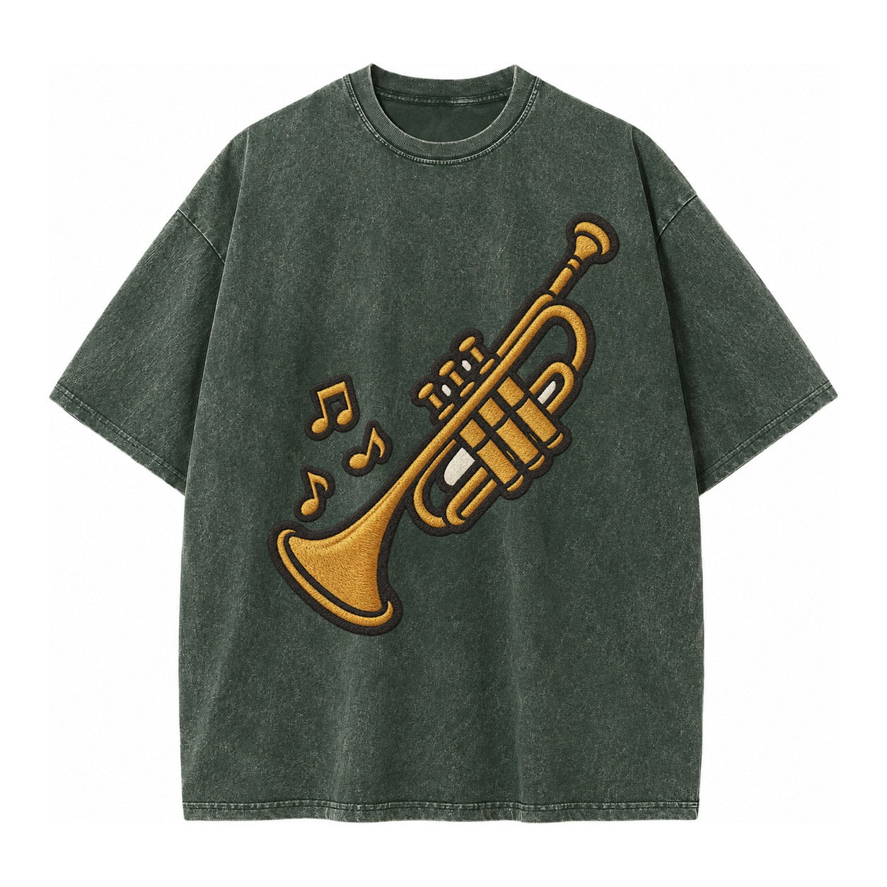Trumpet  - Vintage T-shirt – Forest Mist(Green)
