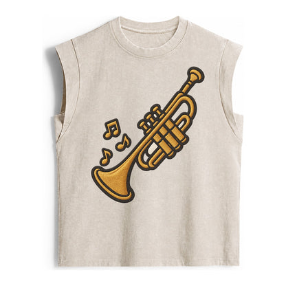 Trumpet  - Vintage Washed Tank – Beige
