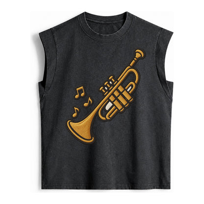 Trumpet  - Vintage Washed Tank – Black