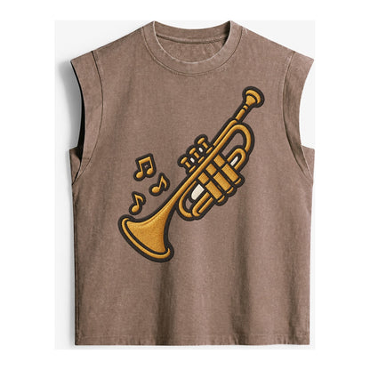 Trumpet  - Vintage Washed Tank – Brown