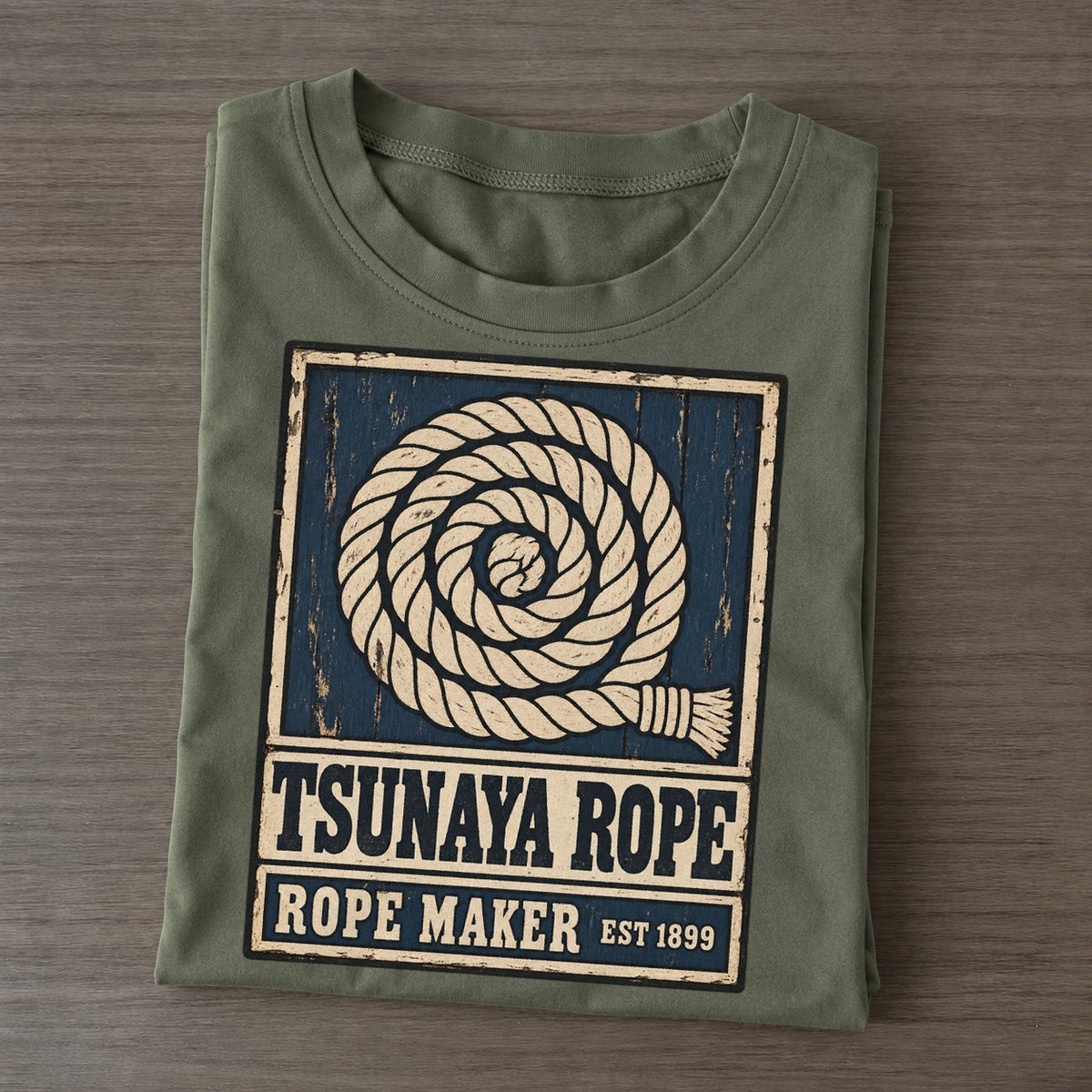 Tsunaya Rope Works Noren Trade Co Classic T-shirt – Army Green