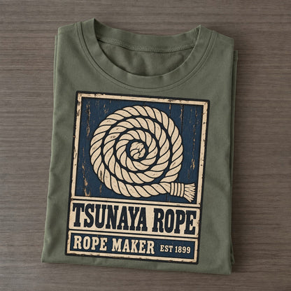Tsunaya Rope Works Noren Trade Co Classic T-shirt – Army Green