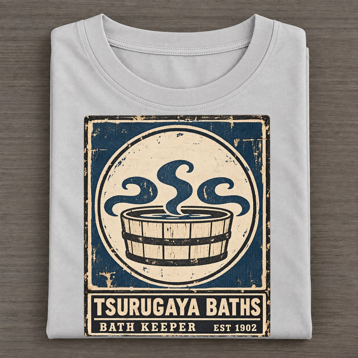 Tsurugaya Bath House Noren Trade Co Classic T-shirt – Grey