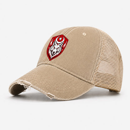 Turkey Minimal Emblem Country Logos Washed Trucker Hat – Khaki