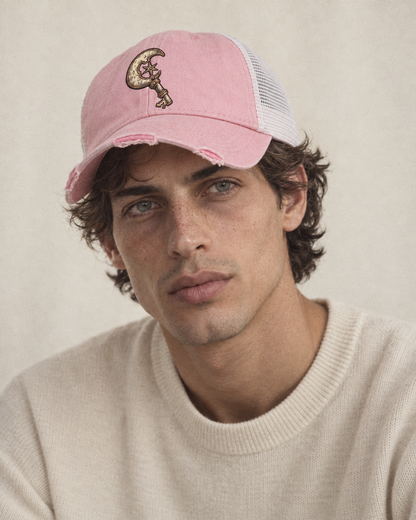 Model wearing the cap