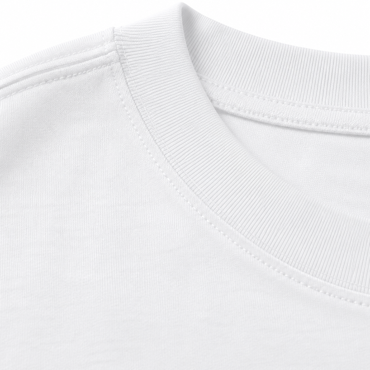 Two Jack Russels Classic T-shirt – white fabric close-up