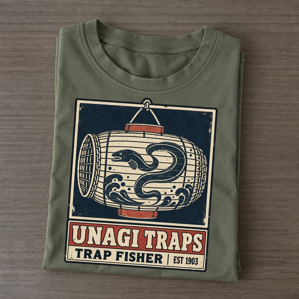 Unagi Trap Co Noren Trade Co Classic T-shirt – Army Green