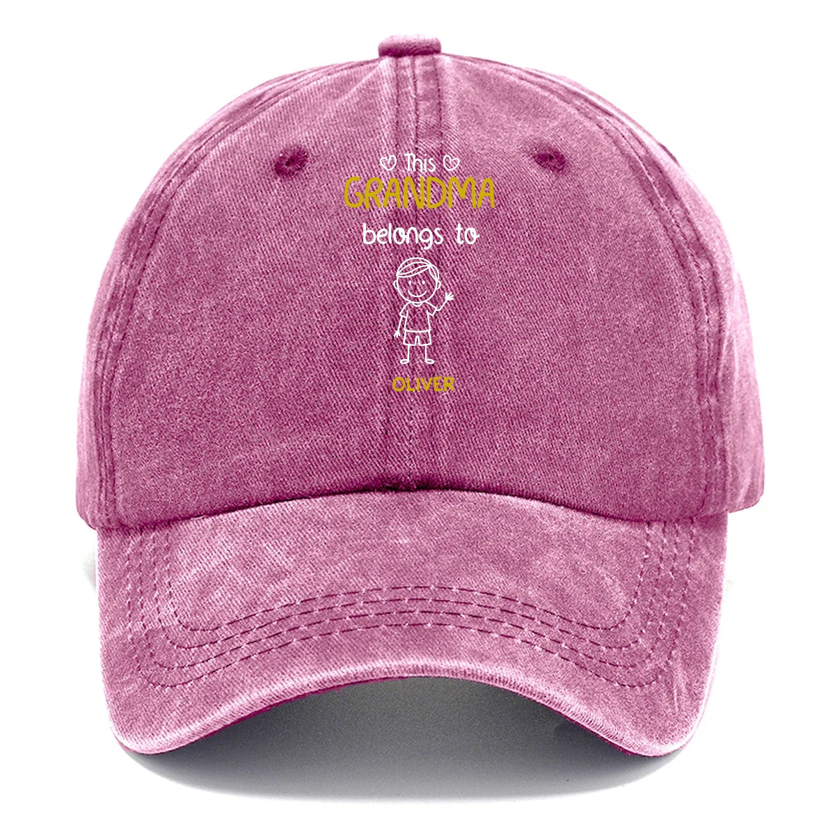 Personalized Grandma Cap - Custom Vintage Denim Hat