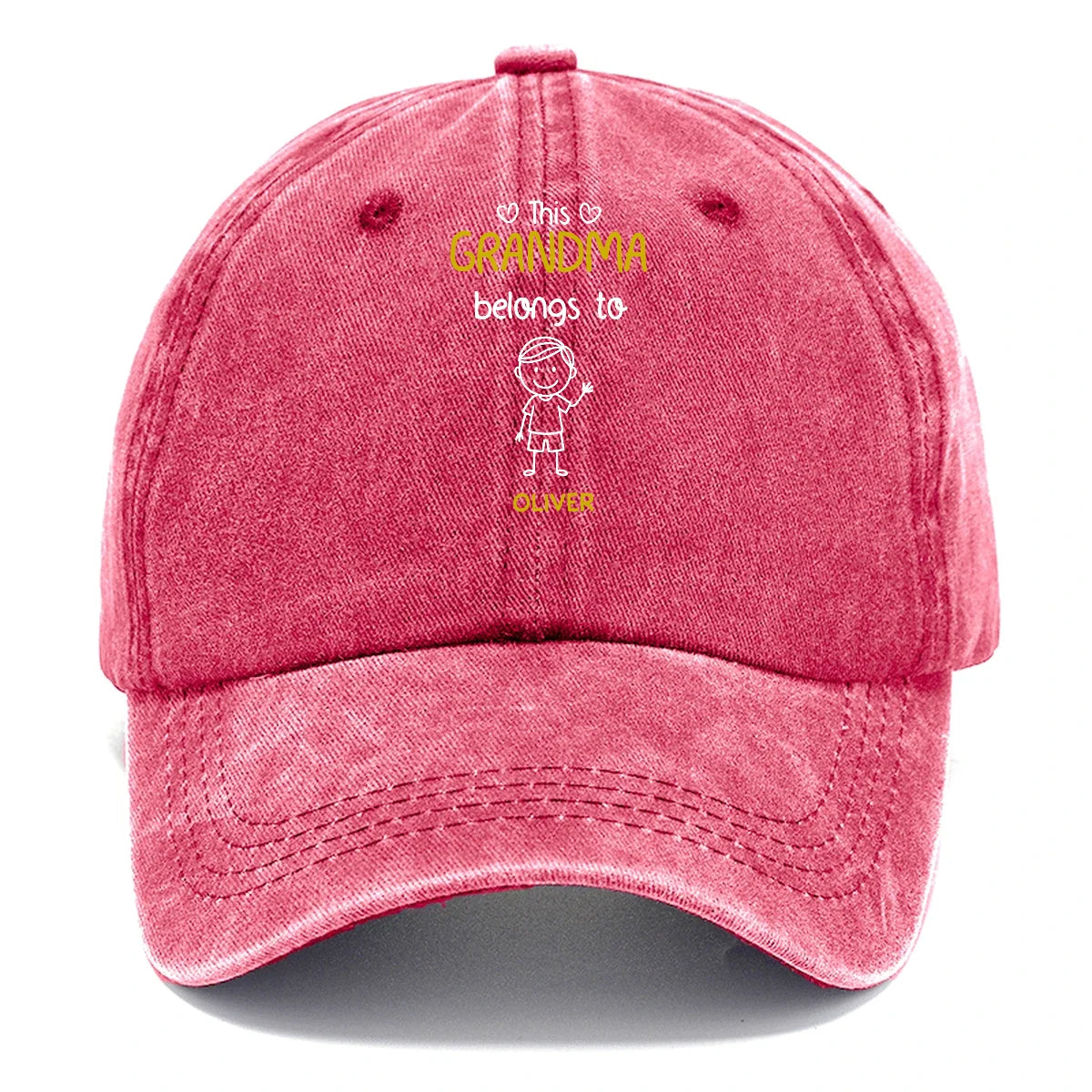 Personalized Grandma Cap - Custom Vintage Denim Hat