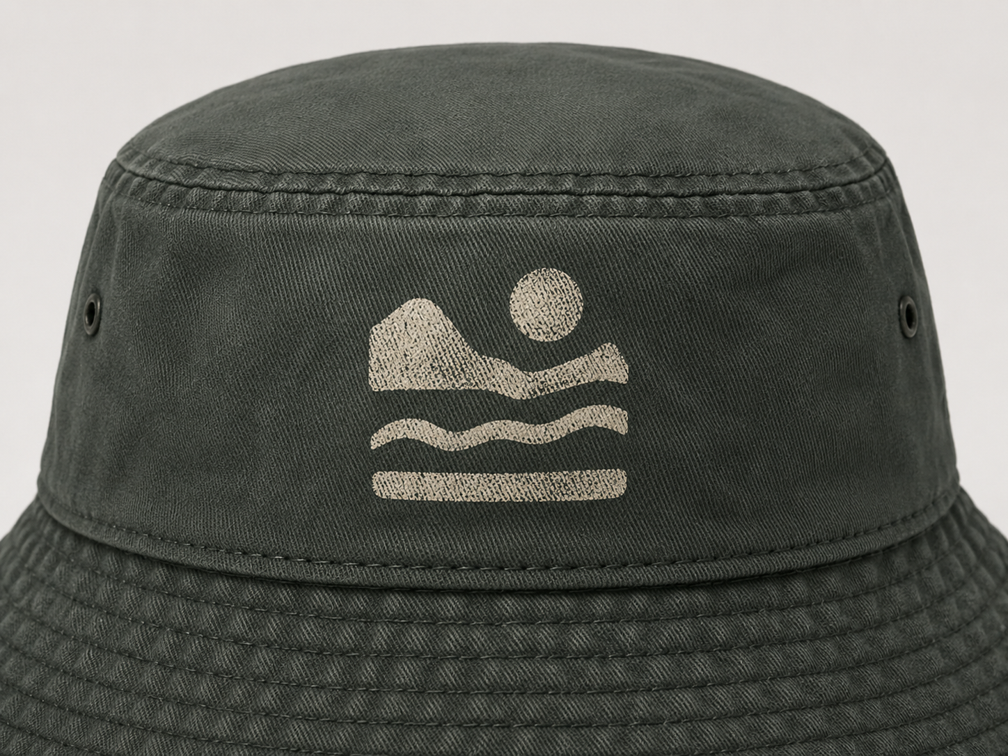 Pandaize vintage bucket hat — print close-up