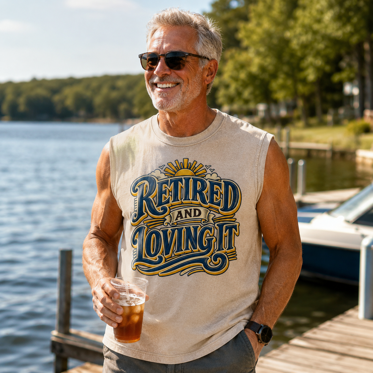 Vintage washed tank – worn by a model