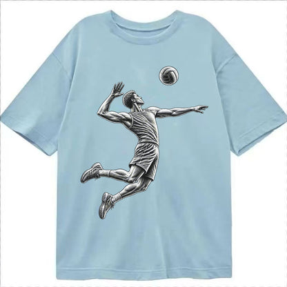 Volleyball player spiking ball - Classic T-shirt – Light Blue