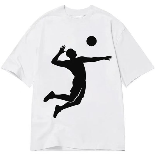 Volleyball player spiking ball - Classic T-shirt – White