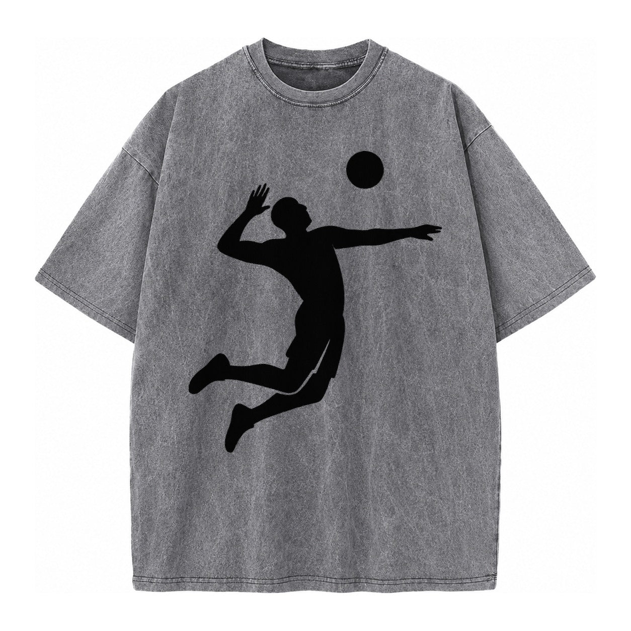 Volleyball player spiking ball - Vintage T-shirt – Grey
