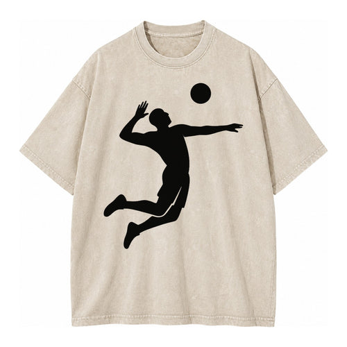 Volleyball player spiking ball - Vintage T-shirt