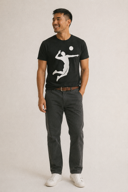 Volleyball Spike Classic T-shirt – studio model photo
