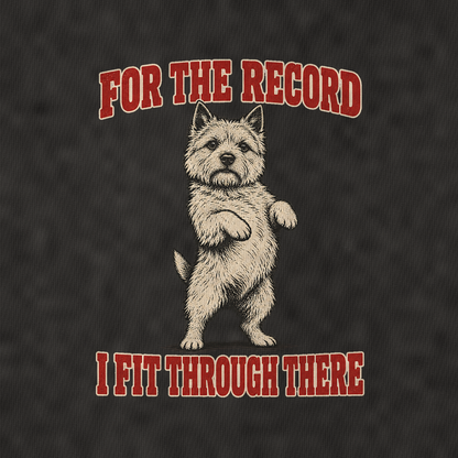 Norwich Terrier Dog Declarations Vintage T-shirt – black, print and cotton detail (AI mockup)