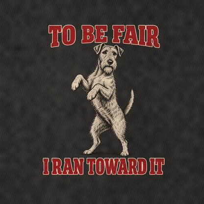 Irish Terrier Dog Declarations Vintage T-shirt – black, print and cotton detail (AI mockup)