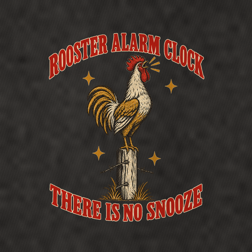 There Is No Snooze Unhinged Affirmations Vintage T-shirt – black, print and cotton detail (AI mockup)