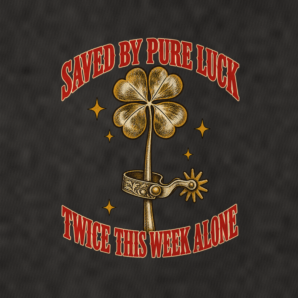 Twice This Week Alone Unhinged Affirmations Vintage T-shirt – black, print and cotton detail (AI mockup)