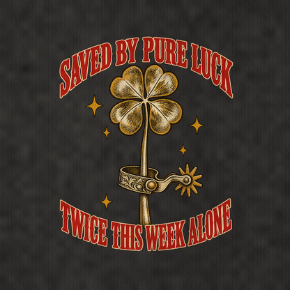Twice This Week Alone Unhinged Affirmations Vintage T-shirt – black, print and cotton detail (AI mockup)