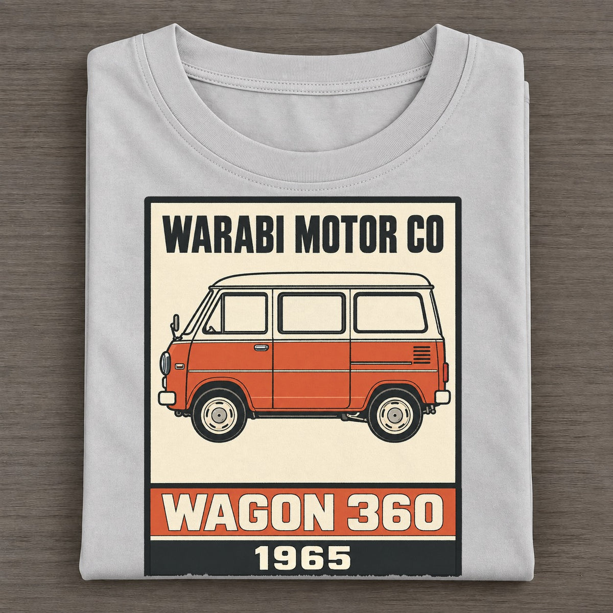 Warabi Wagon Showa Speed Plates Classic T-shirt – Grey