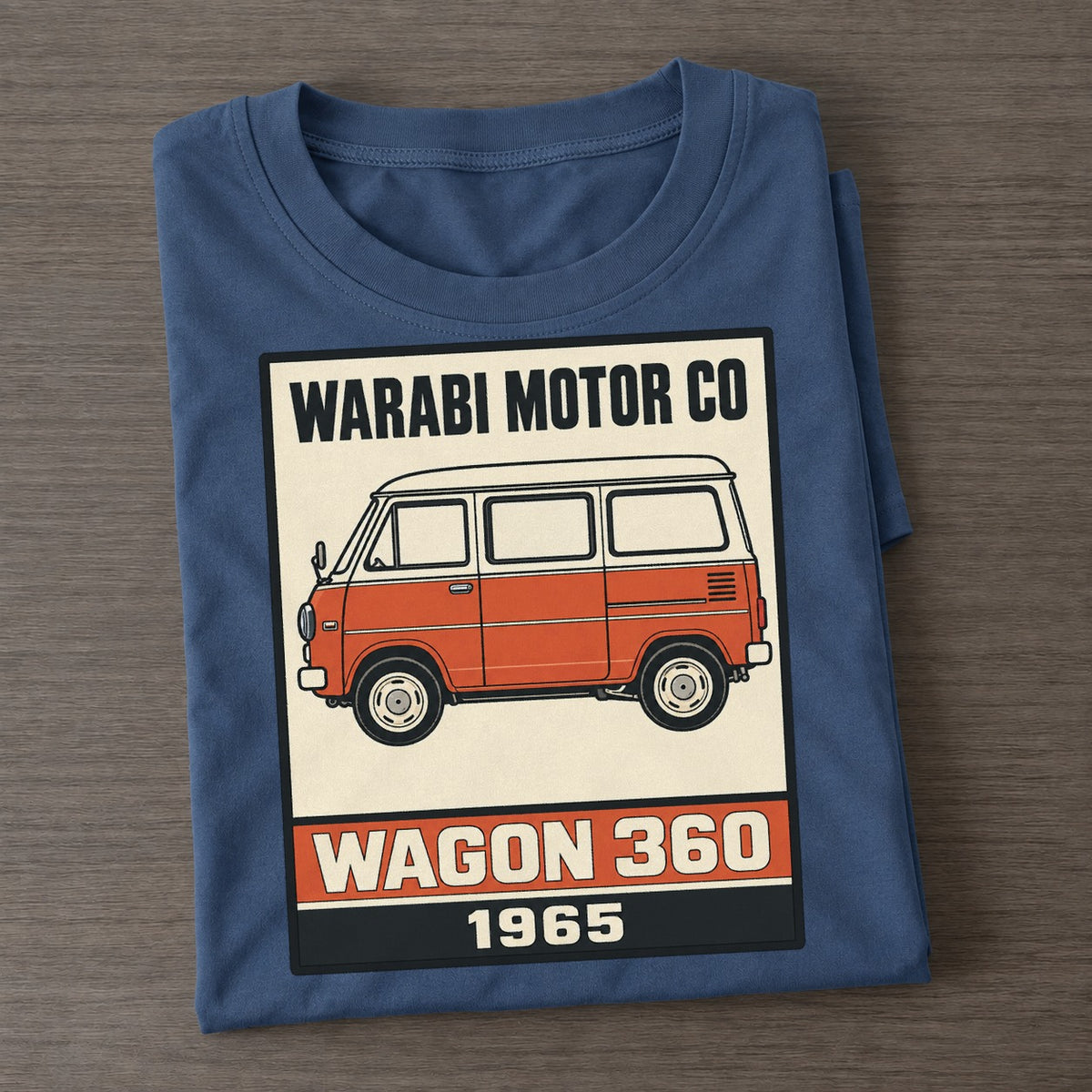 Warabi Wagon Showa Speed Plates Classic T-shirt – Twilight Navy