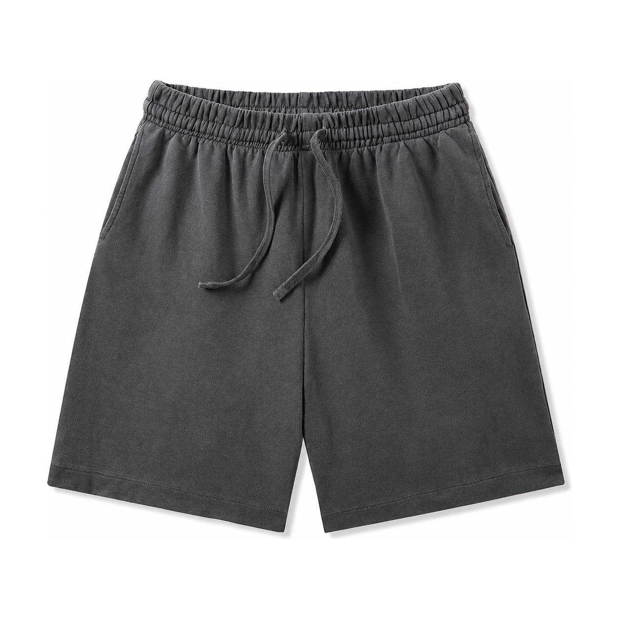 Washed shorts relaxed fit flat lay