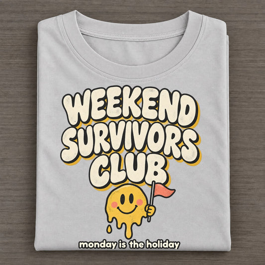 Weekend Warriors Running On Fumes Club Classic T-shirt – Grey