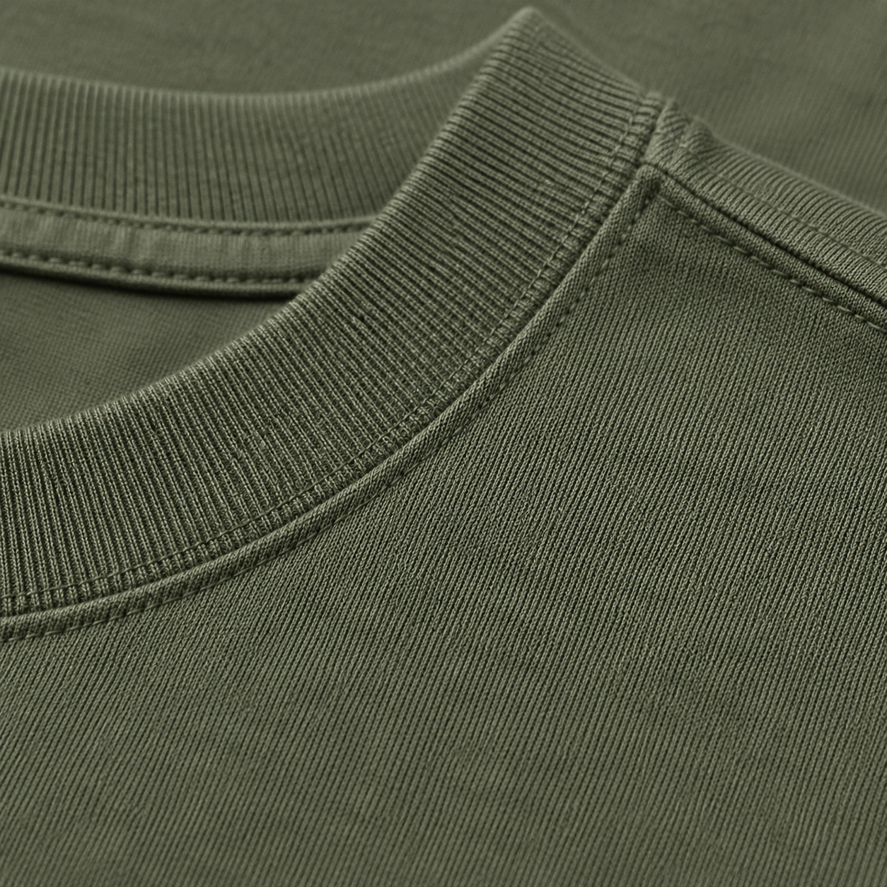 Welsh Corgi Owner Owner Classic T-shirt – army-green fabric close-up
