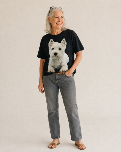 West Highland White Terrier Classic T-shirt – studio model photo