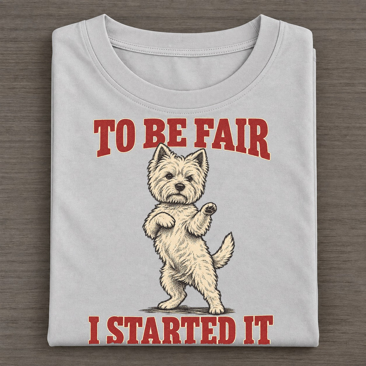 West Highland White Terrier Dog Declarations Classic T-shirt – Grey