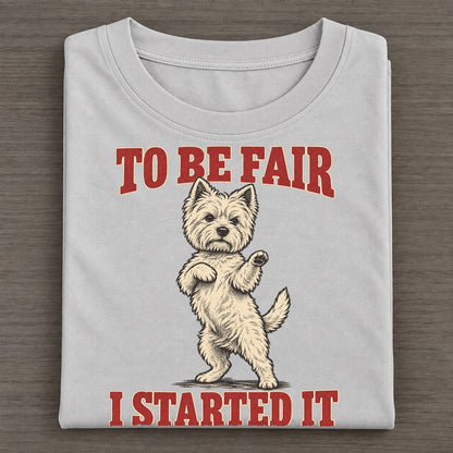 West Highland White Terrier Dog Declarations Classic T-shirt – Grey