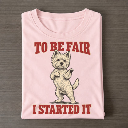 West Highland White Terrier Dog Declarations Classic T-shirt – Pink