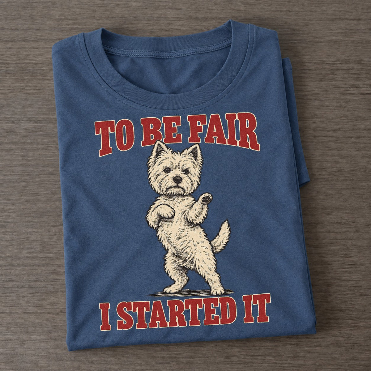 West Highland White Terrier Dog Declarations Classic T-shirt – Twilight Navy