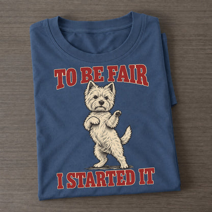 West Highland White Terrier Dog Declarations Classic T-shirt – Twilight Navy