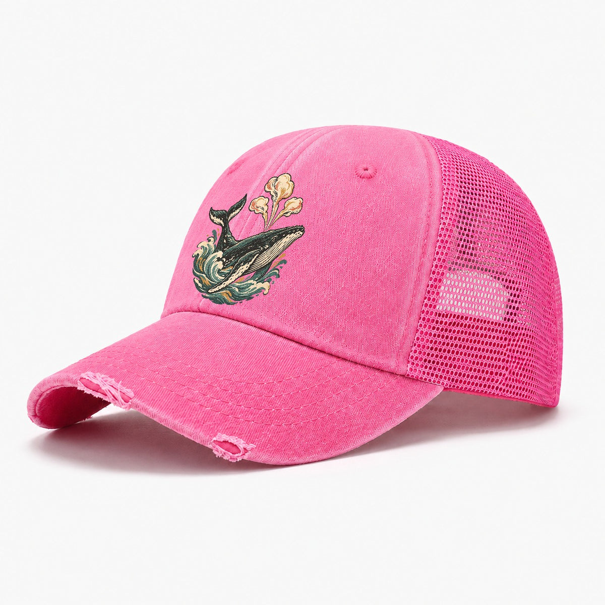 Whale Breath Cloud Gentle Wild Washed Trucker Hat – Rose
