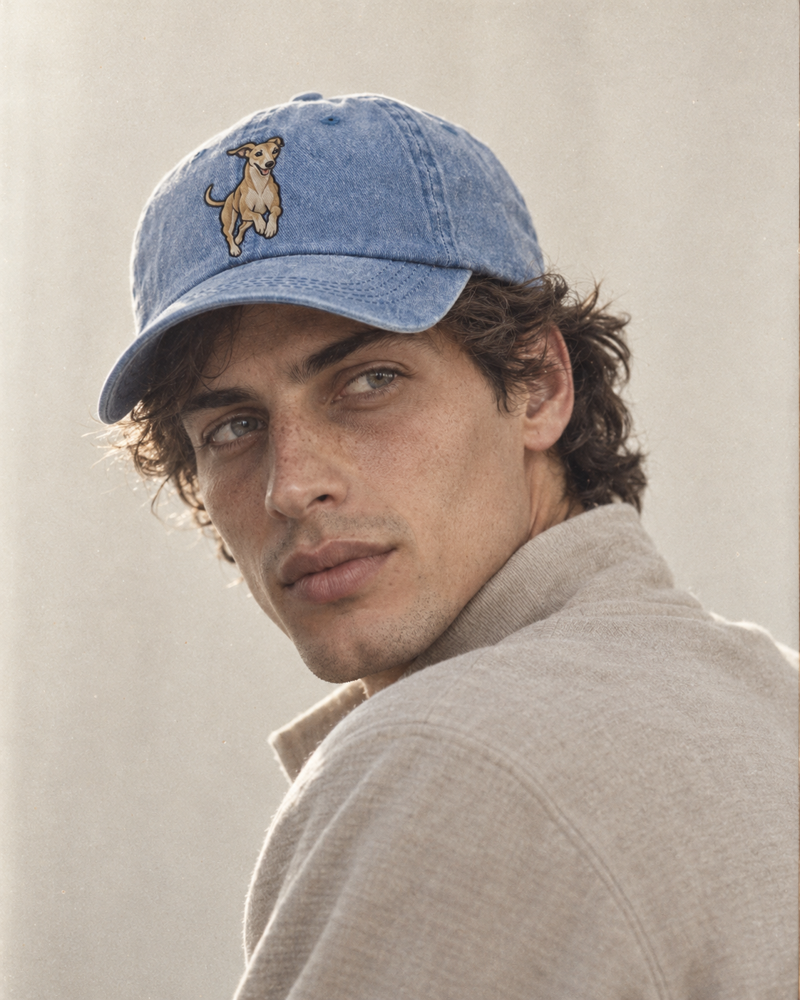Model wearing the cap
