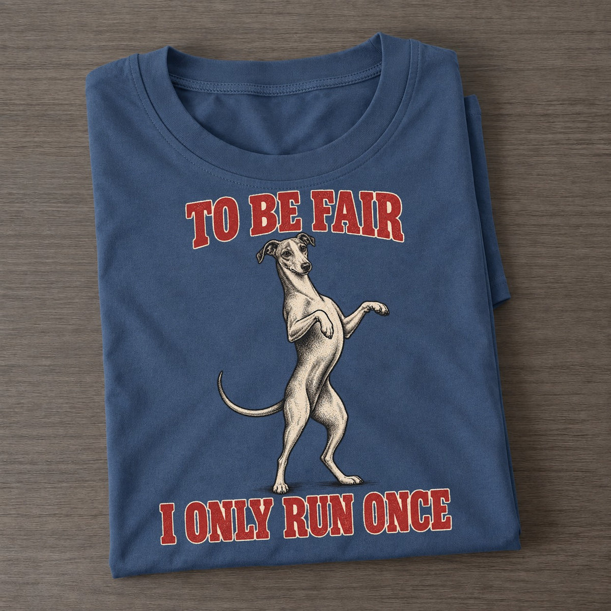 Whippet Dog Declarations Classic T-shirt – Twilight Navy