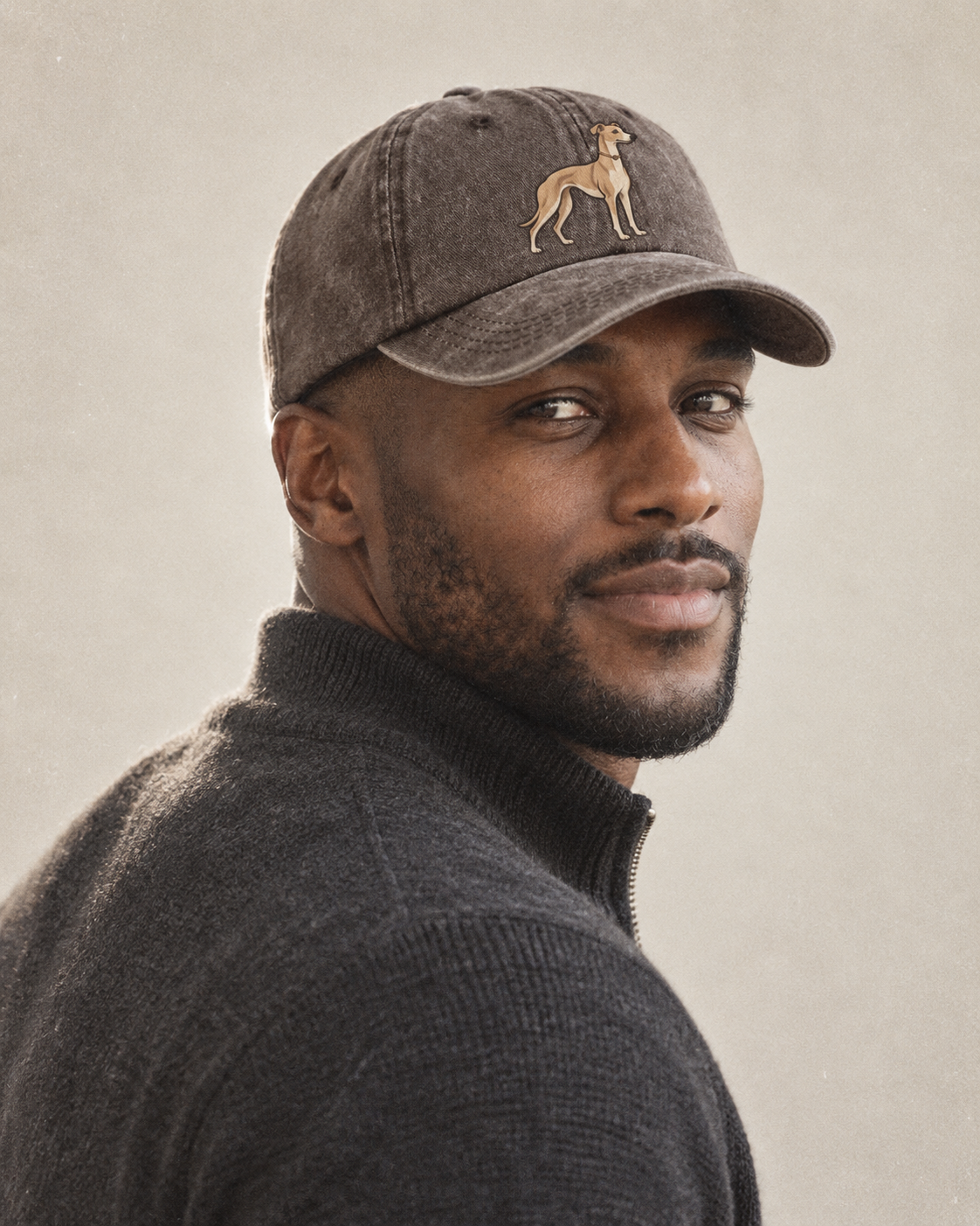 Model wearing the cap