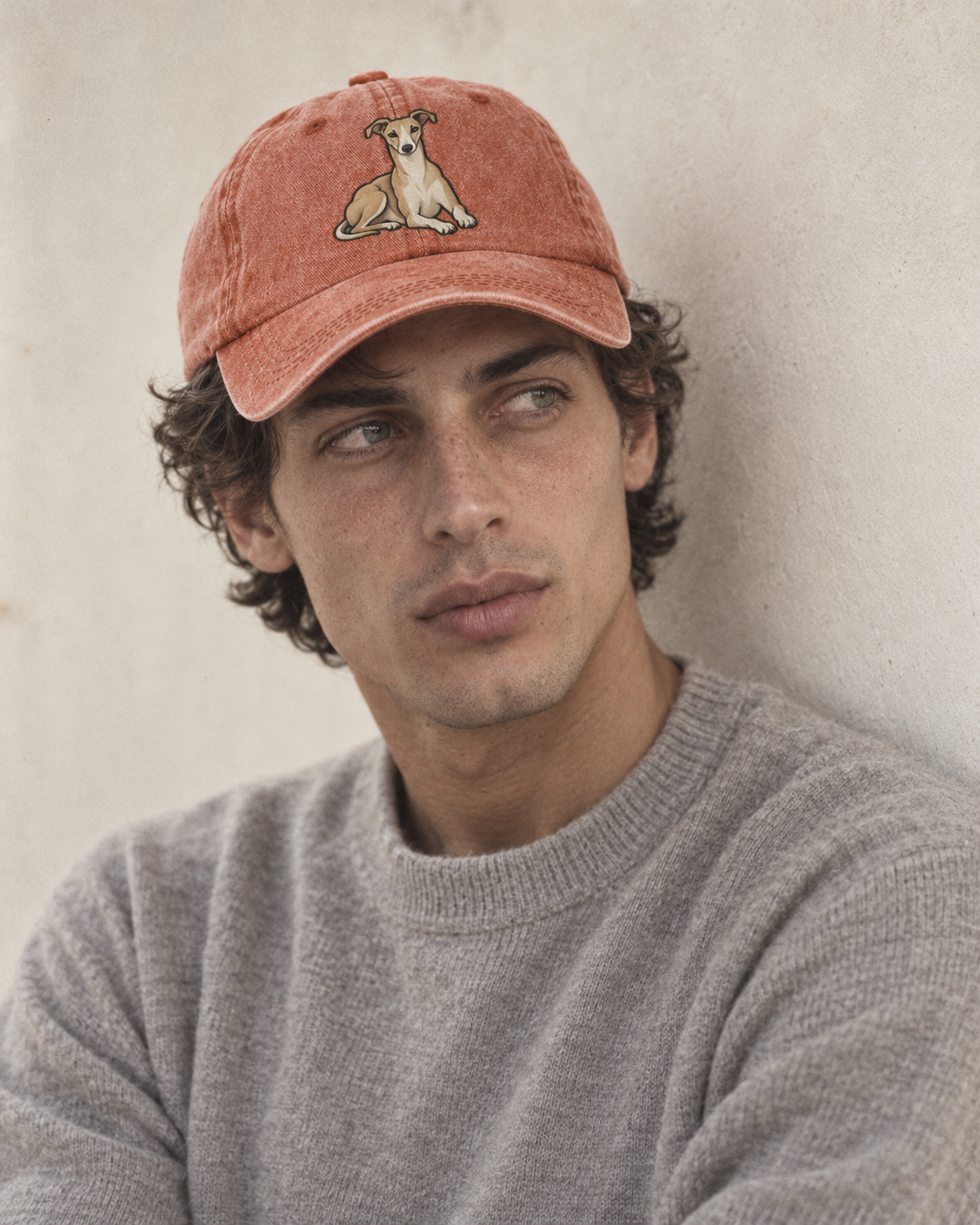 Model wearing the cap