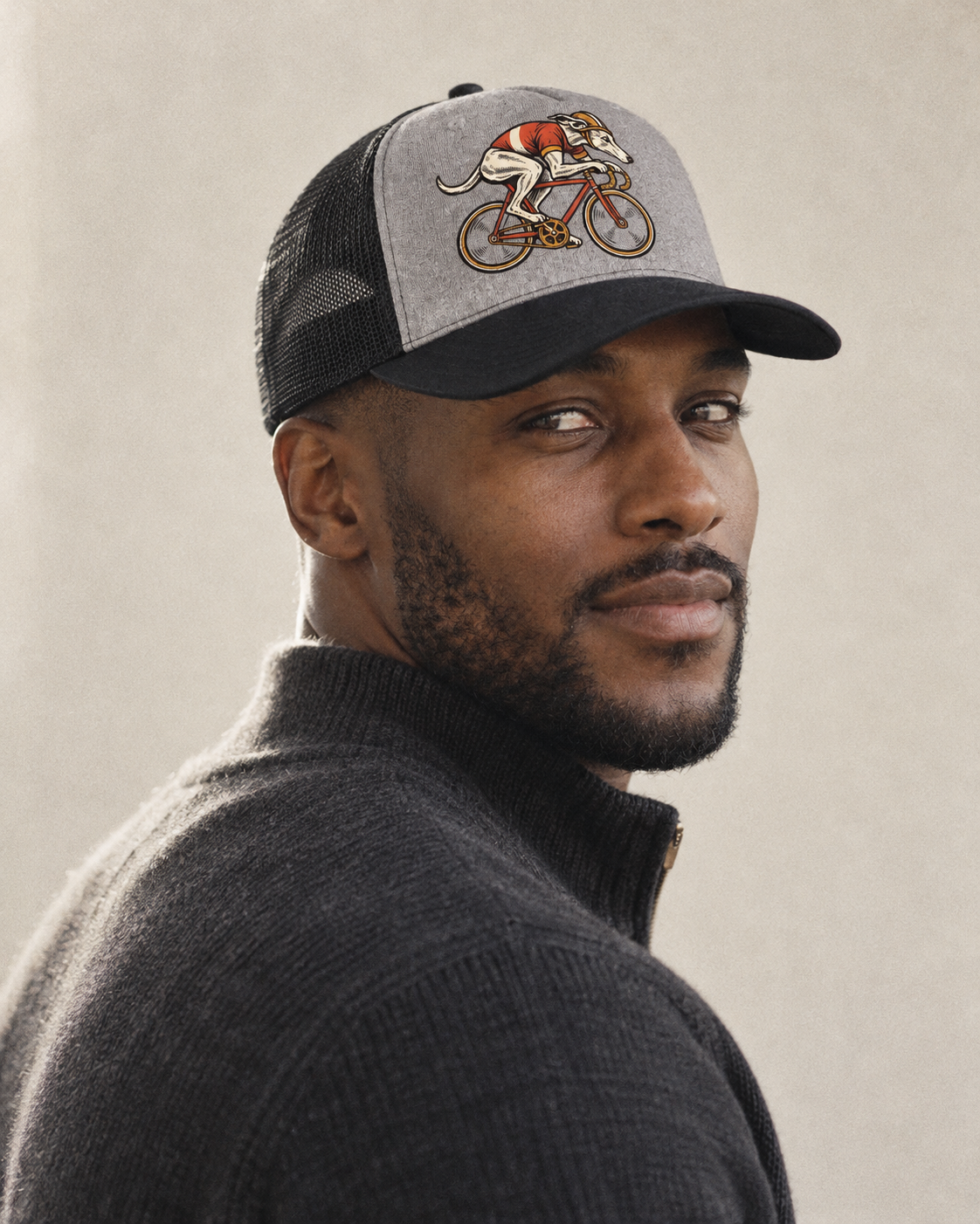 Model wearing the cap