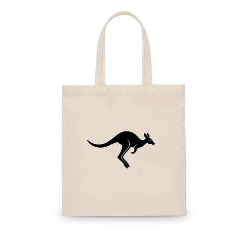 Kangaroo leaping across outback - Tote Bag