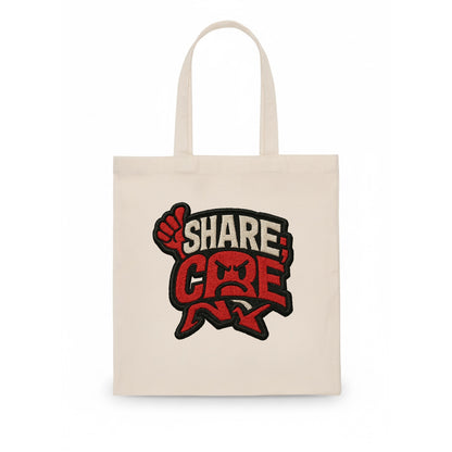 SHARE;CARE TOO MUCH Oversharer Green Hat - Tote Bag - white