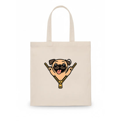 Pug - Tote Bag - white