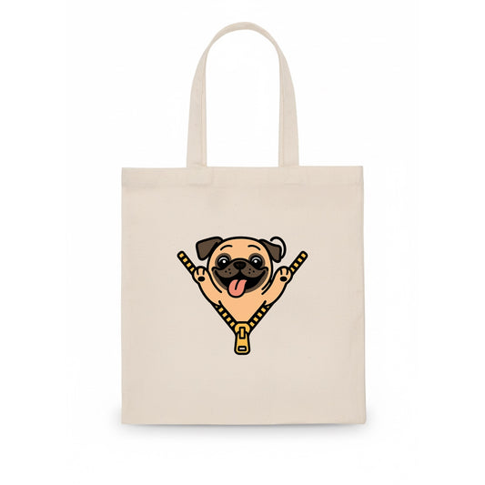 Pug - Tote Bag - white