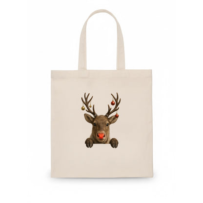 Christmas Reindeer  - Tote Bag - white