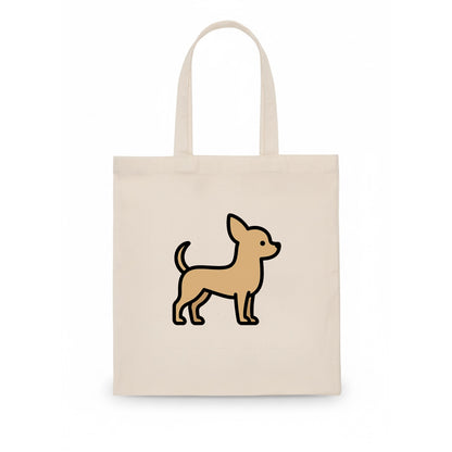 Chihuahua - Tan smooth coat flat side profile - Tote Bag - white